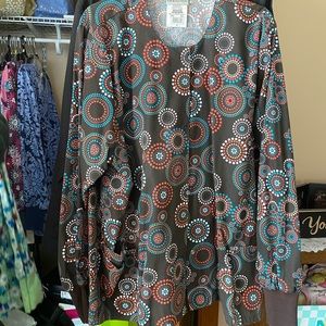 Circles & dots scrub jacket